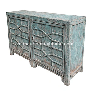 cheap vintage handmade distressed rustic buffet sideboard table furniture