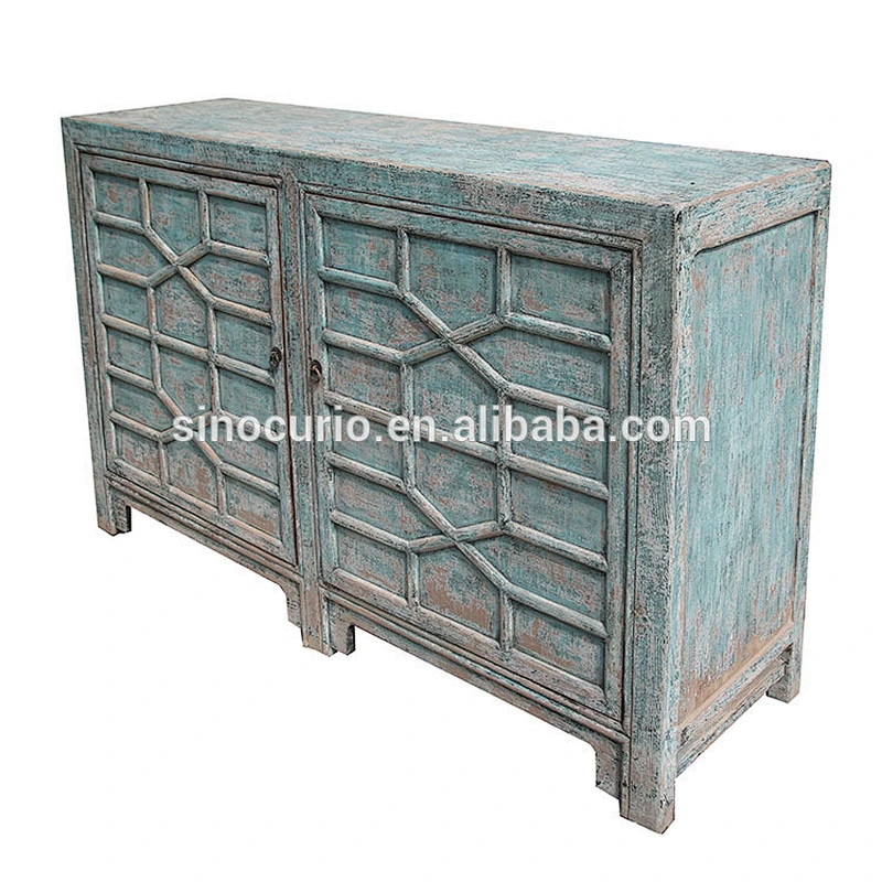 cheap vintage handmade distressed rustic buffet sideboard table furniture