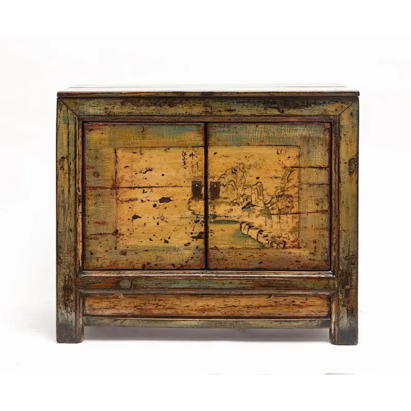 Chinese antique Asian furniture small recycle wood cabinet