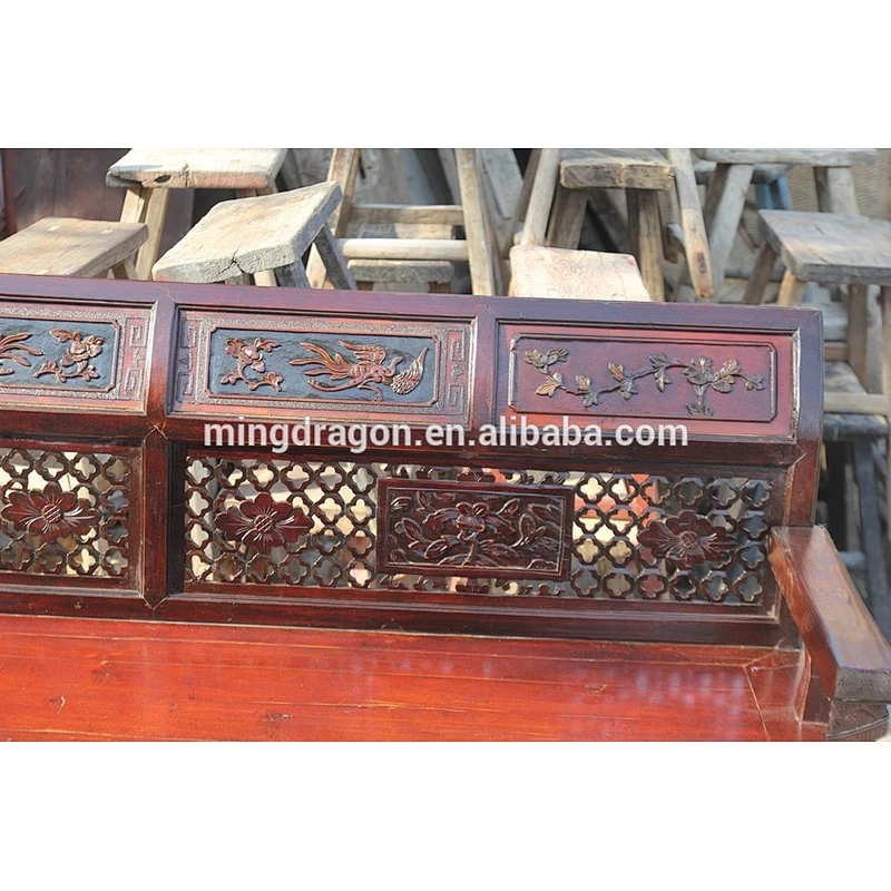 Chinese antique style hand carved solid wood sofa set