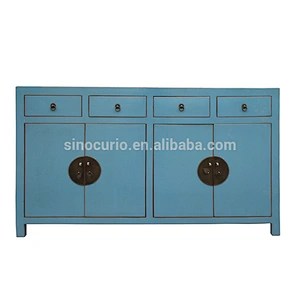 Chinese Antique Asian Distressed Recycle Wood Painted Furniture