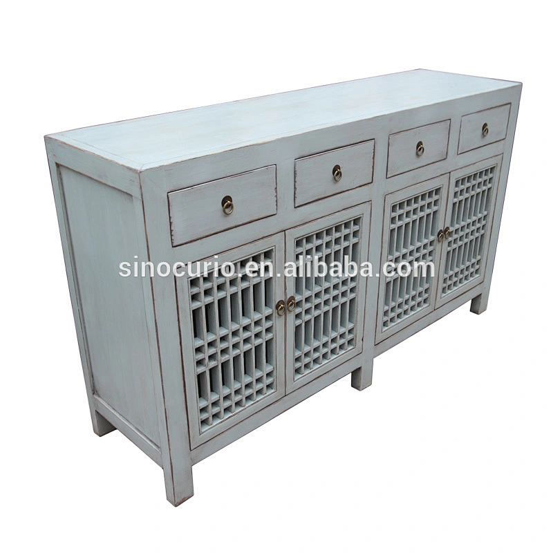 kitchen cabinet set solid wood wooden cupboard lattice wooden door