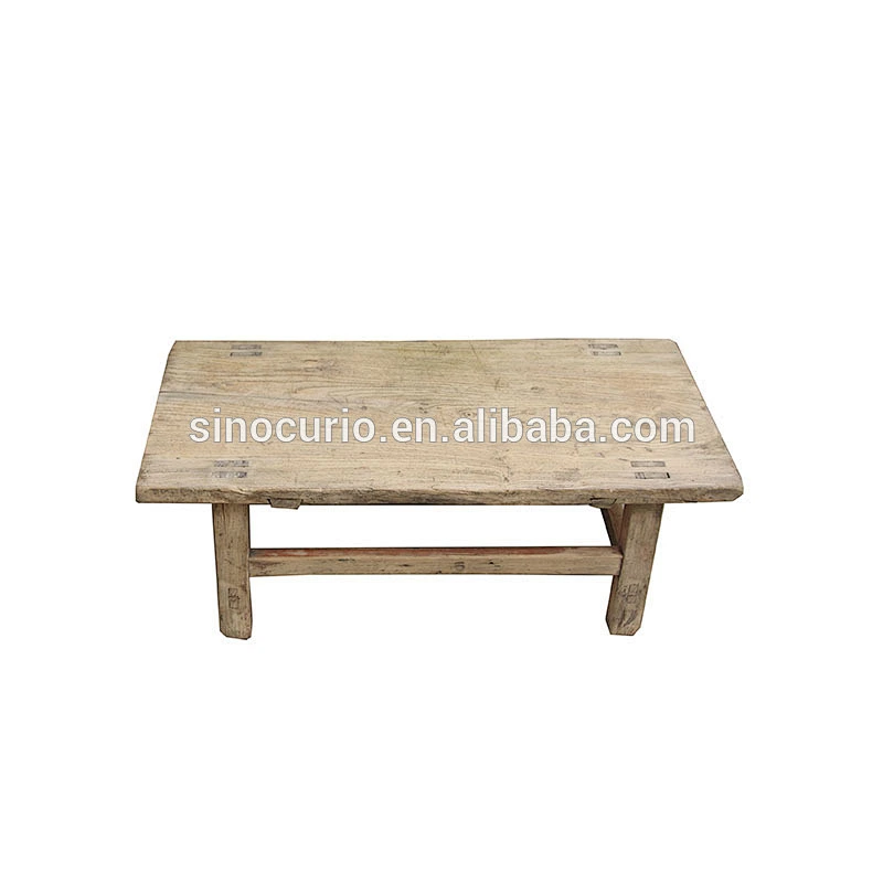 antique Chinese old elm wood natural color strong rustic coffee table tea table