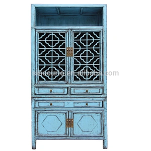 jasons furniture Chinese antique lattice door kitchen cabinet