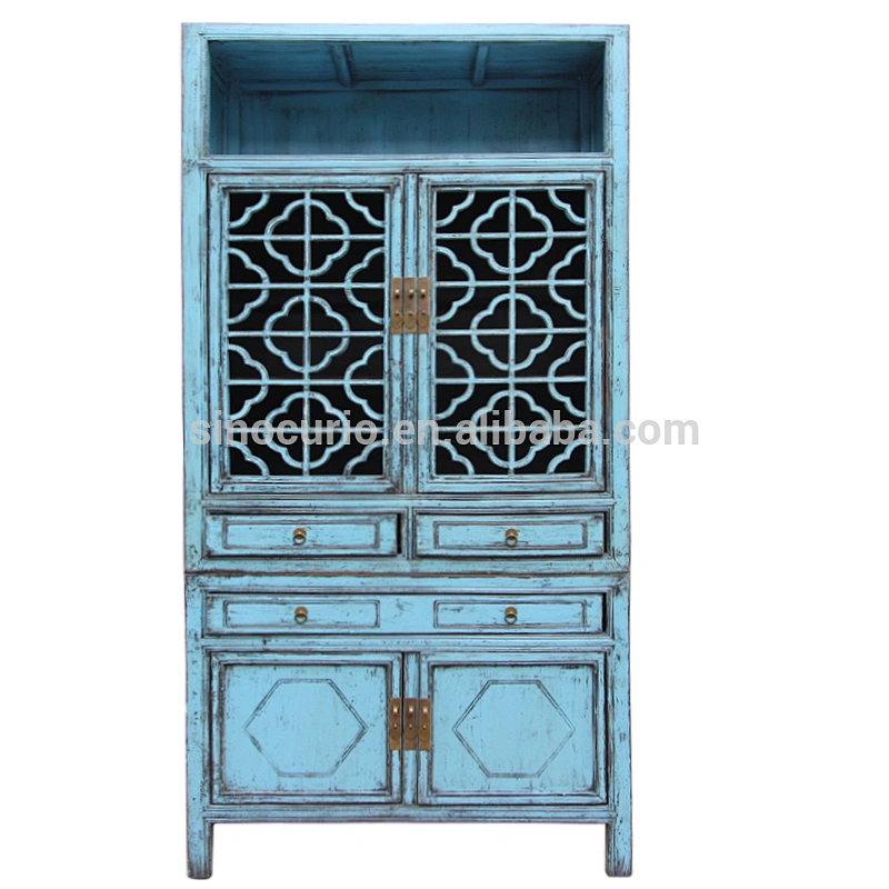 jasons furniture Chinese antique lattice door kitchen cabinet