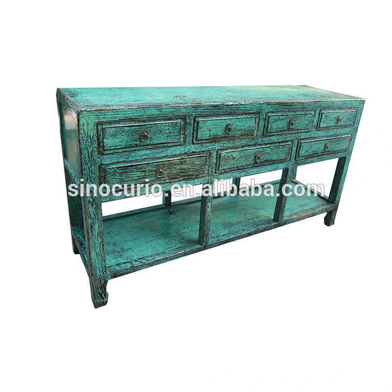 Chinese high glossy Oriental reproduction distressed living room furniture