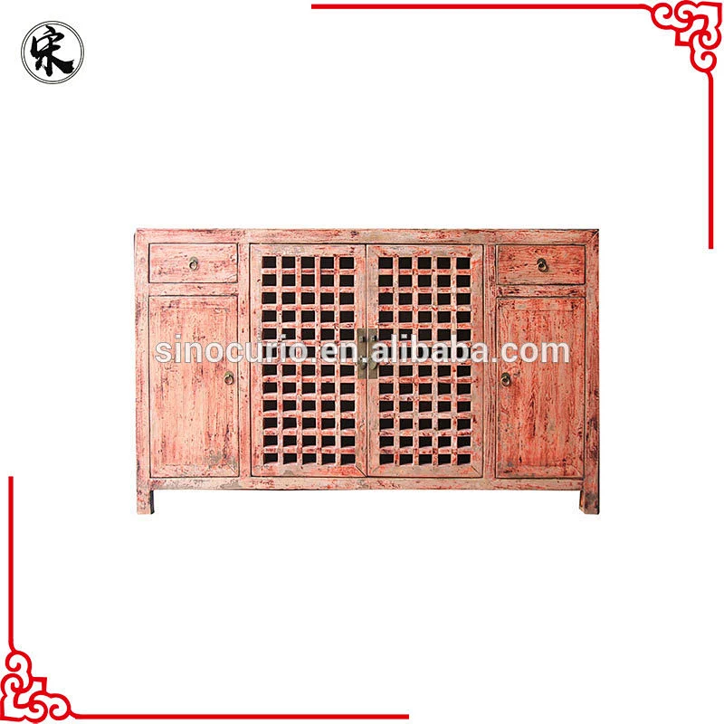 Chinese old classical rustic furniture- reproduction shabby chic cabinet