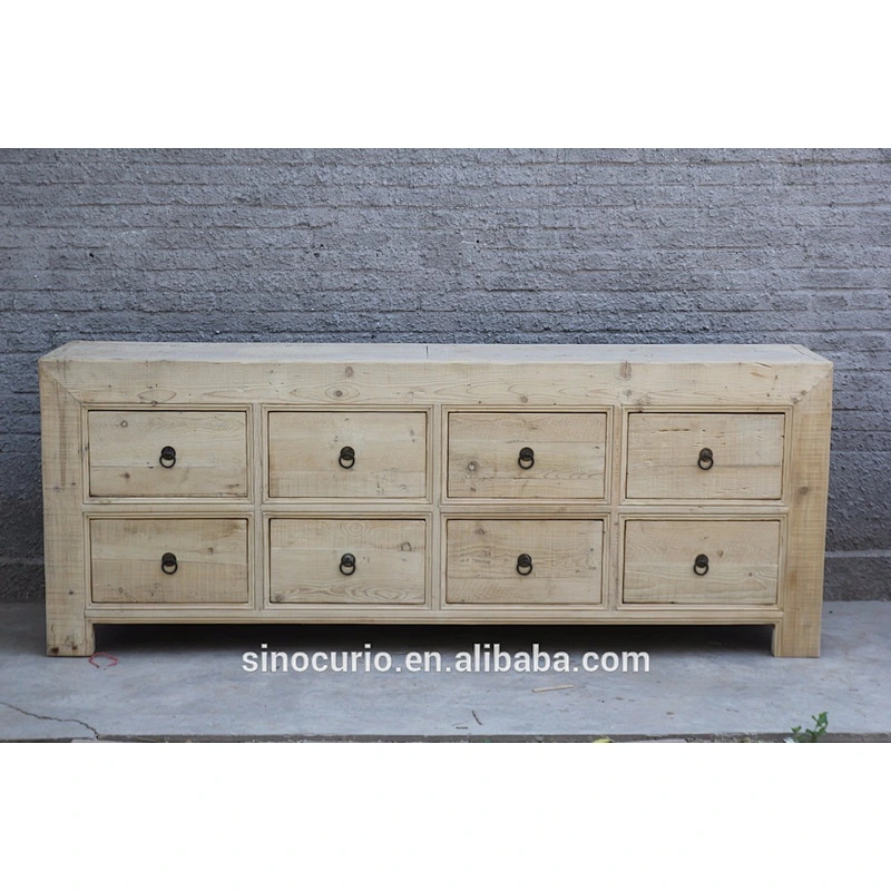 Chinese Dining Room recycle wood sideboard DongBei kitchen Cabinet Chinese natural buffet