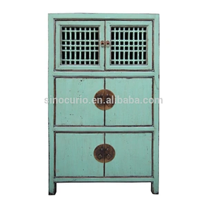 Antique furniture hand carved wooden clothes cabinet