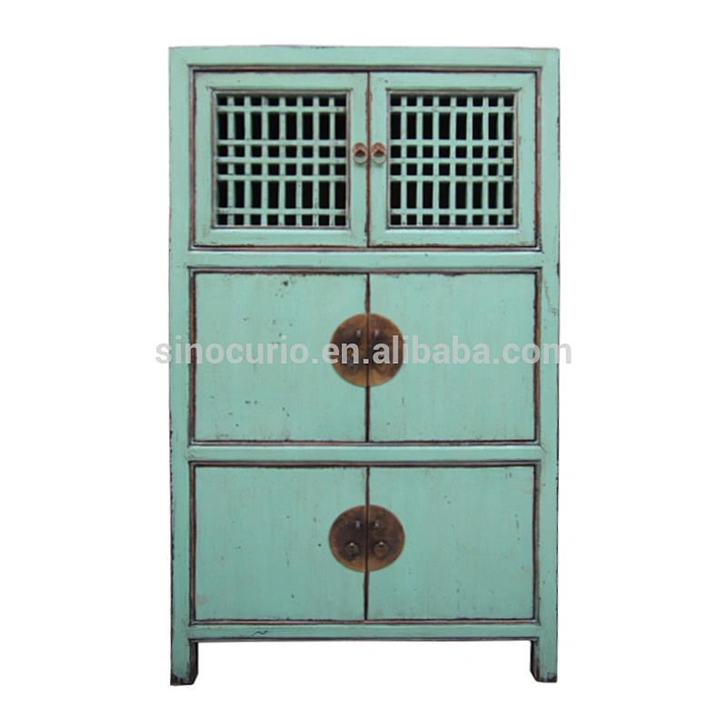 Antique furniture hand carved wooden clothes cabinet