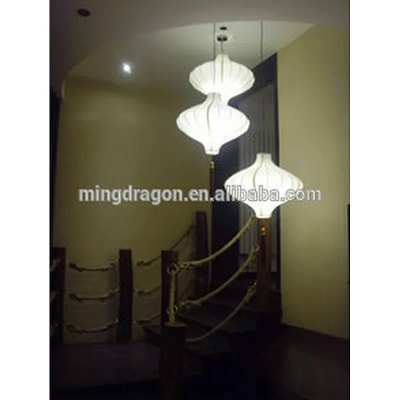 Chinese antique style hotel fabric drop lightings