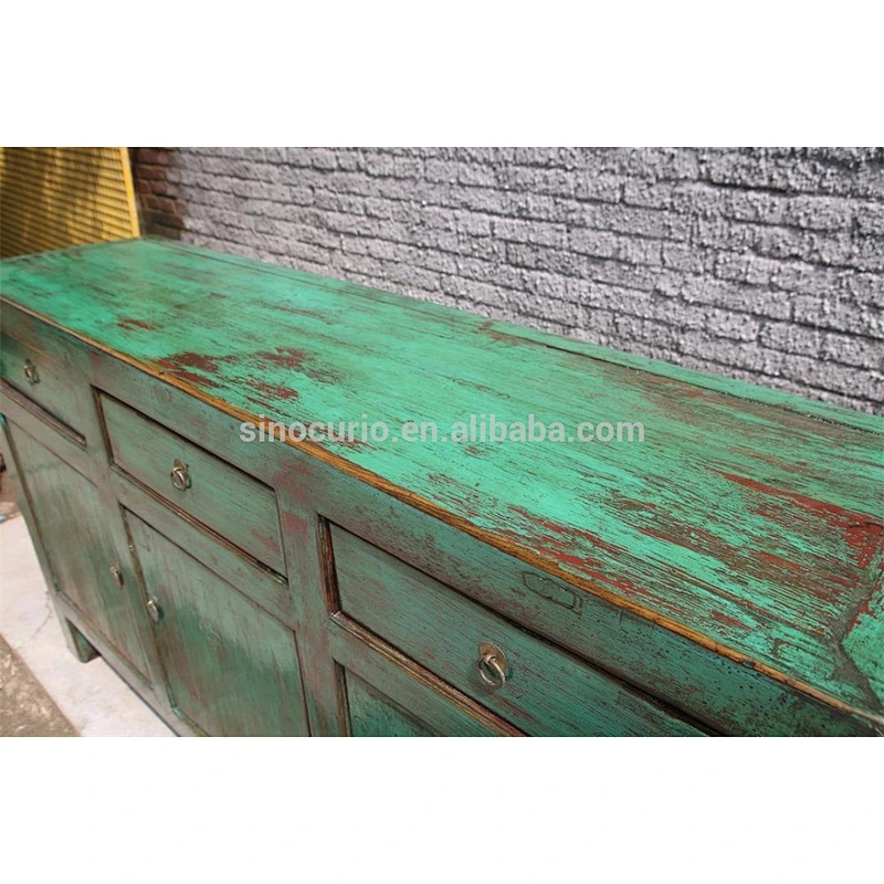 Chinese living room lacquered antique furniture curio cabinet sideboard