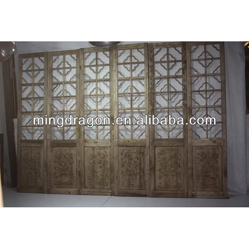 Chinese antique carving folding doors room dividers