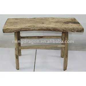 Chinese rustic natural solid wood stool