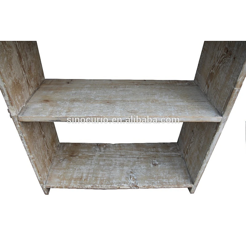 Chinese vintage reproduction rustic reclaimed wooden shelf Beijing