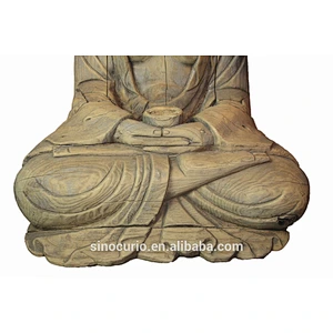Chinese Antique Old Wooden Buddha Statue