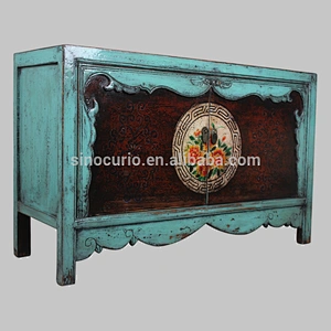 Chinese Antique furniture living room sideboard cabinet hand painting