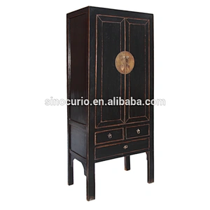 Chinese antique wooden bedroom clothes wardrobe