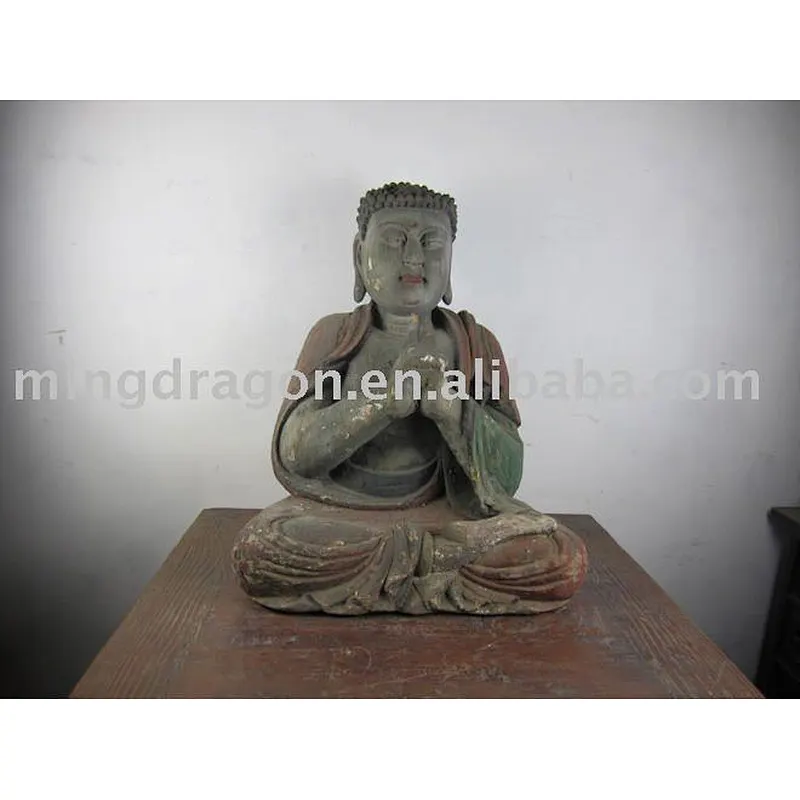 chinese antique wooden buddha