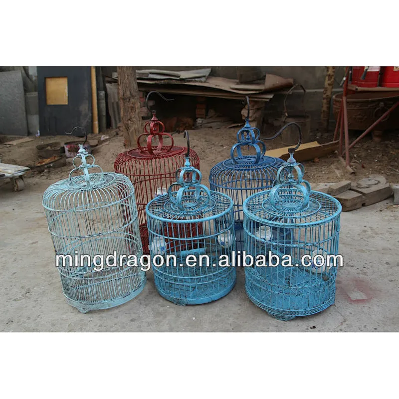 chinese antique bamboo outdoor hanging bird cage