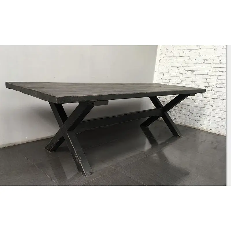 Chinese recycle antique vintage reclaimed solid wood natural dining table