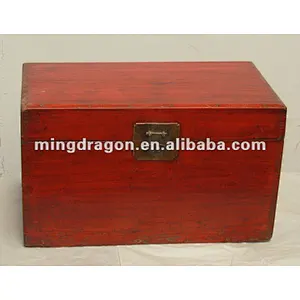 chinese antique red chest