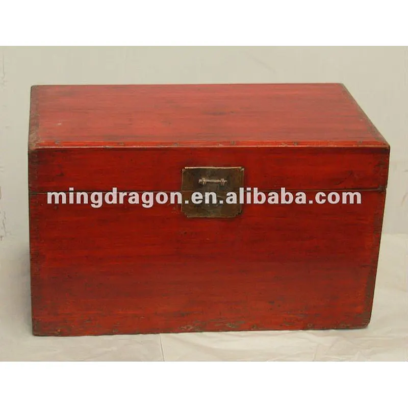 chinese antique red chest