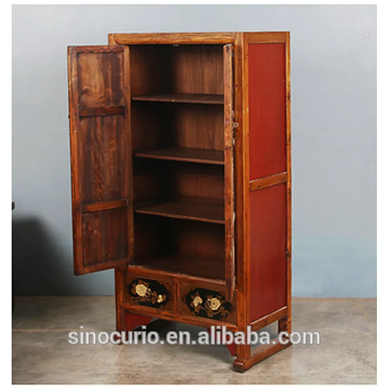Antique wooden painted bathroom cabinet