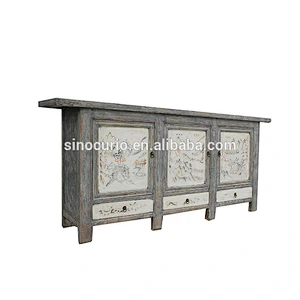 Chinese unfinished antique buffet cabinets sideboards furniture classic sideboards for wholesale