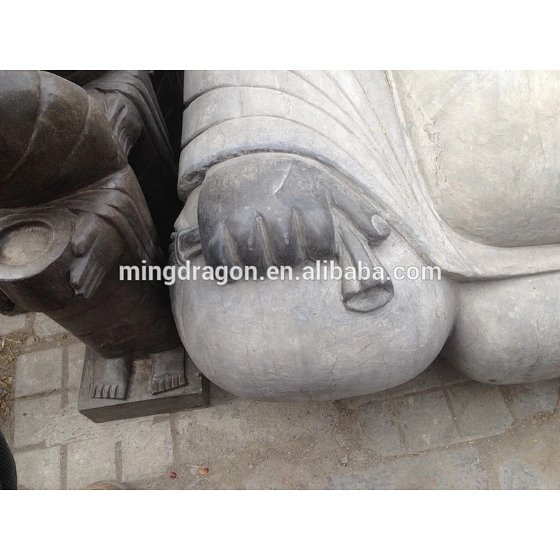 Antique Hand-carved happy stone buddha