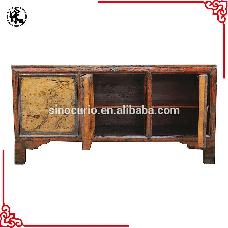 Chinese antique lacquered sideboard vintage painted furniture stores