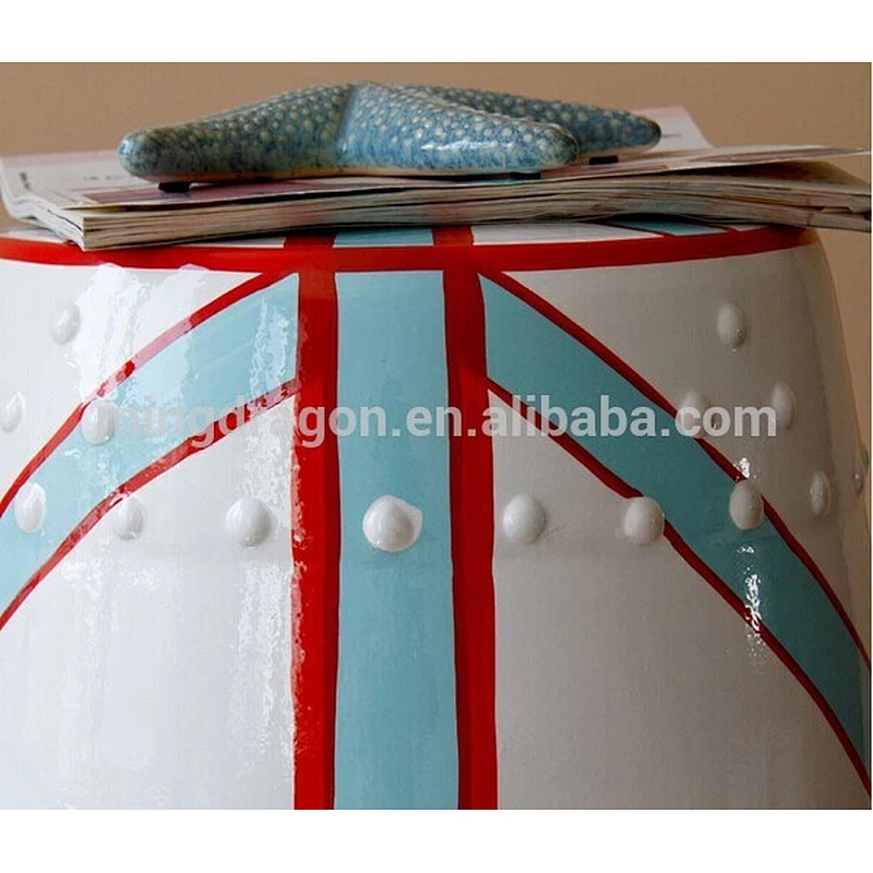 wholesale Ceramic squat Chinese antique porcelain garden stool jingdezhen