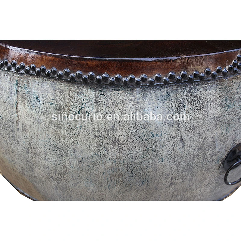 Oriental style antique reproduction decorative sofa tables Chinese drum table