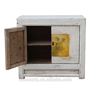 Wholesale oriental Chinese antique classic reproduction painted white-washed cabinet