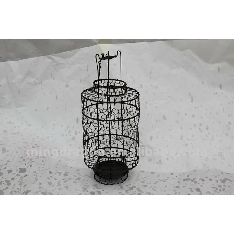 Chinese antique iron& paper white/ no paper as your request colorful round long lantern lamp