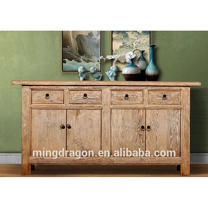 antique Chinese Living room furniture recycled natural wooden cabinet