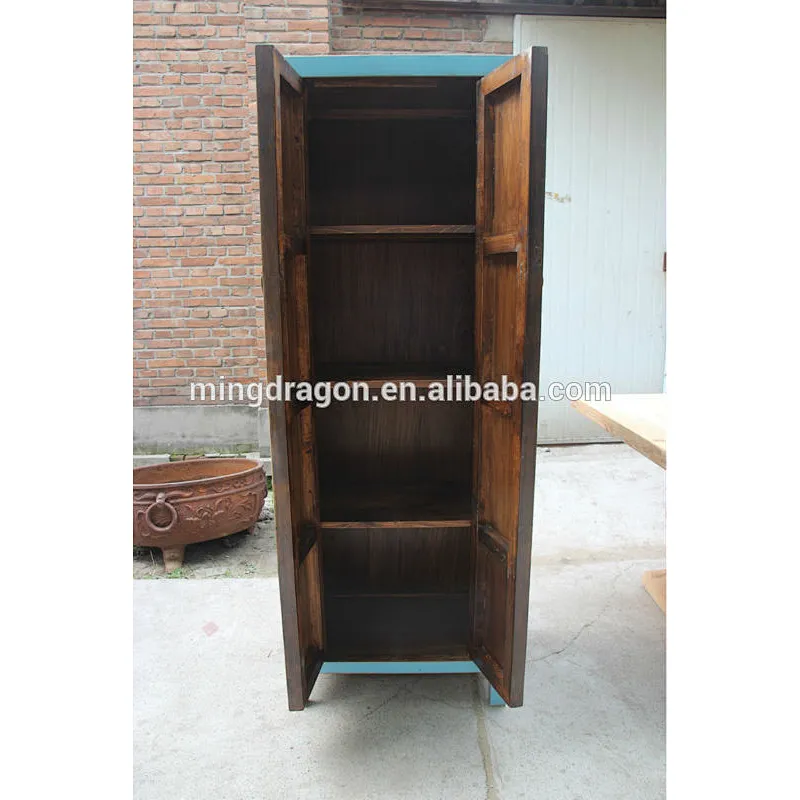 wooden wardrobe, two door with printing high cabinet