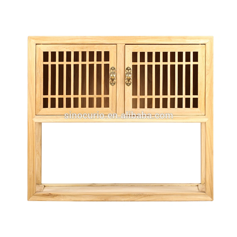 chinese antique furniture beijing natural lattice wooden door shoe rack cabinet