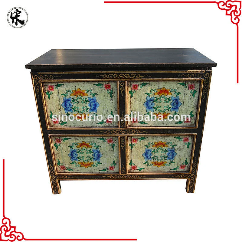 Chinese Antique Reproduction Furniture/Tibetan TV cabinet/Antique living room cabinet