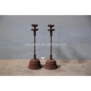 Wrought iron candle oil lamp antique iron oil table lamp