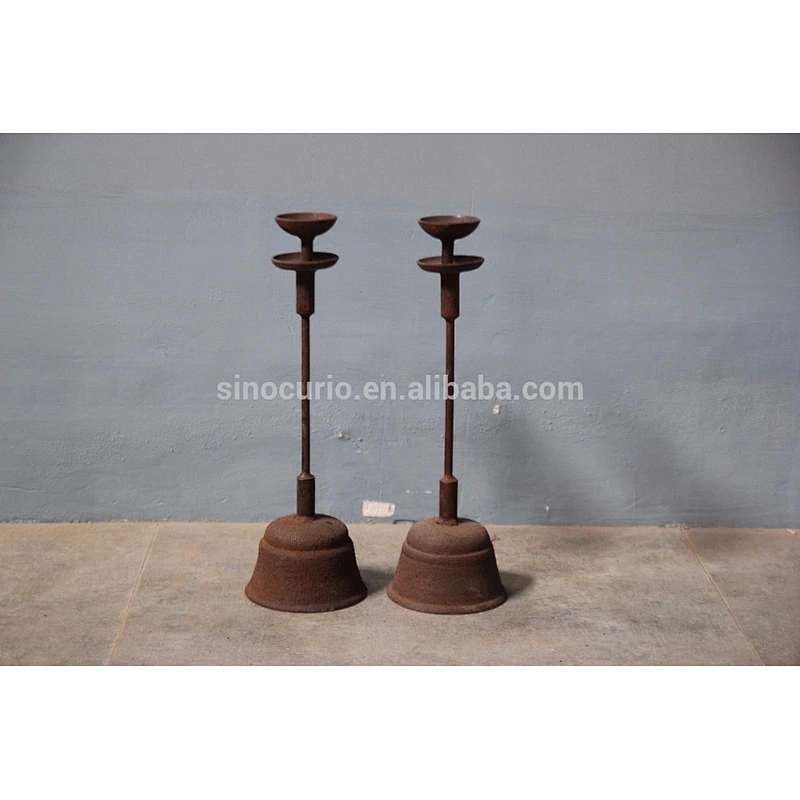 Wrought iron candle oil lamp antique iron oil table lamp
