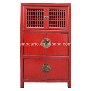 Antique furniture hand carved wooden clothes cabinet