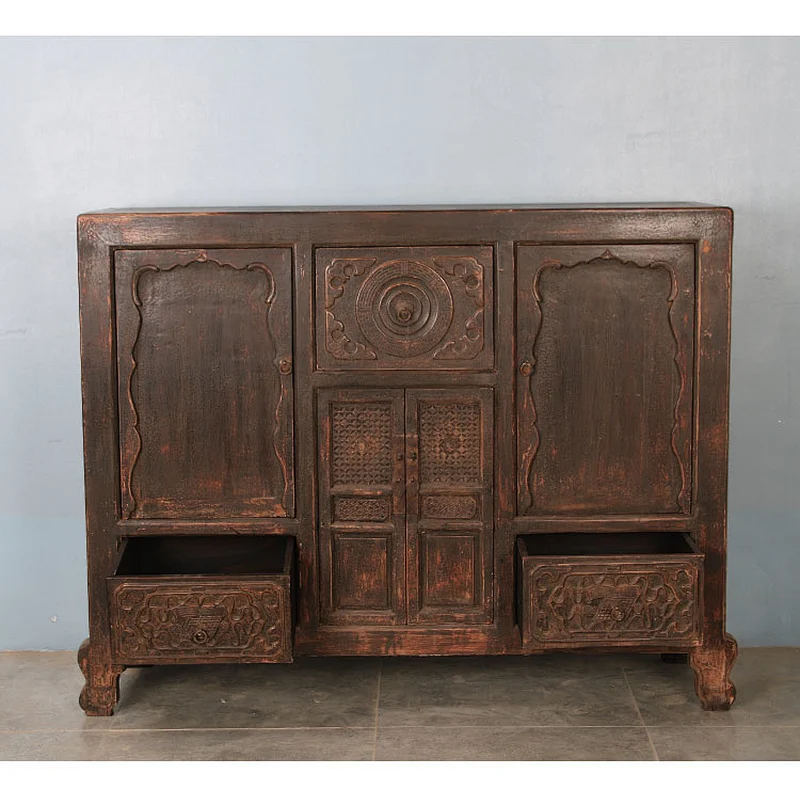 chinese antique distressed tv cabinet living room furniture