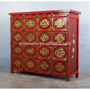 Chinese hand painted furniture antique furniture new tibetan furniture cabinet living room