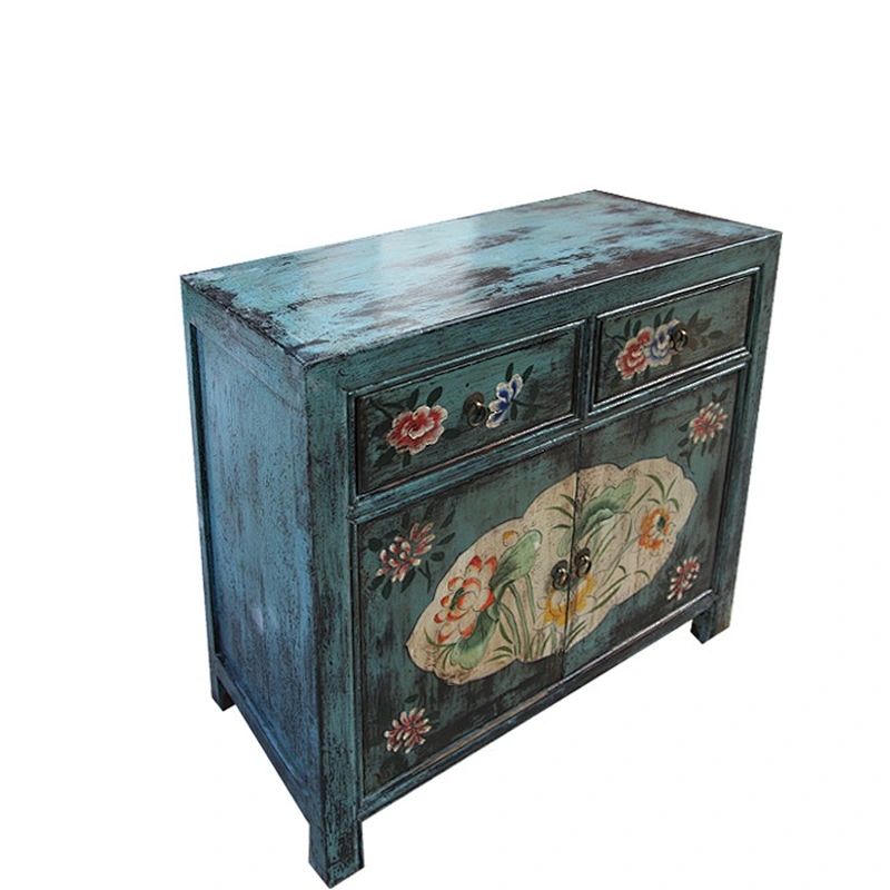 chinese antique reproduction rustic furniture for wholesale& cheap Beijing hand-painted reproduction cabinet