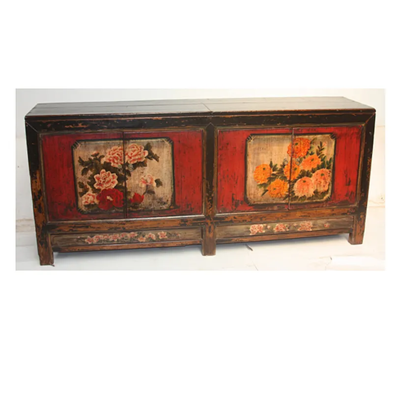 Tibetan reproduction furniture painted sideboard