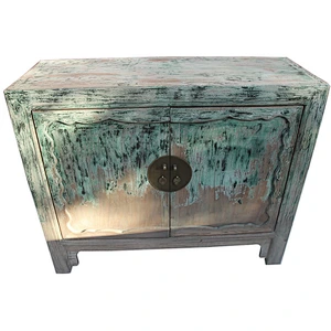 Chinese antique furniture wood nightstand, Beside cabinet.
