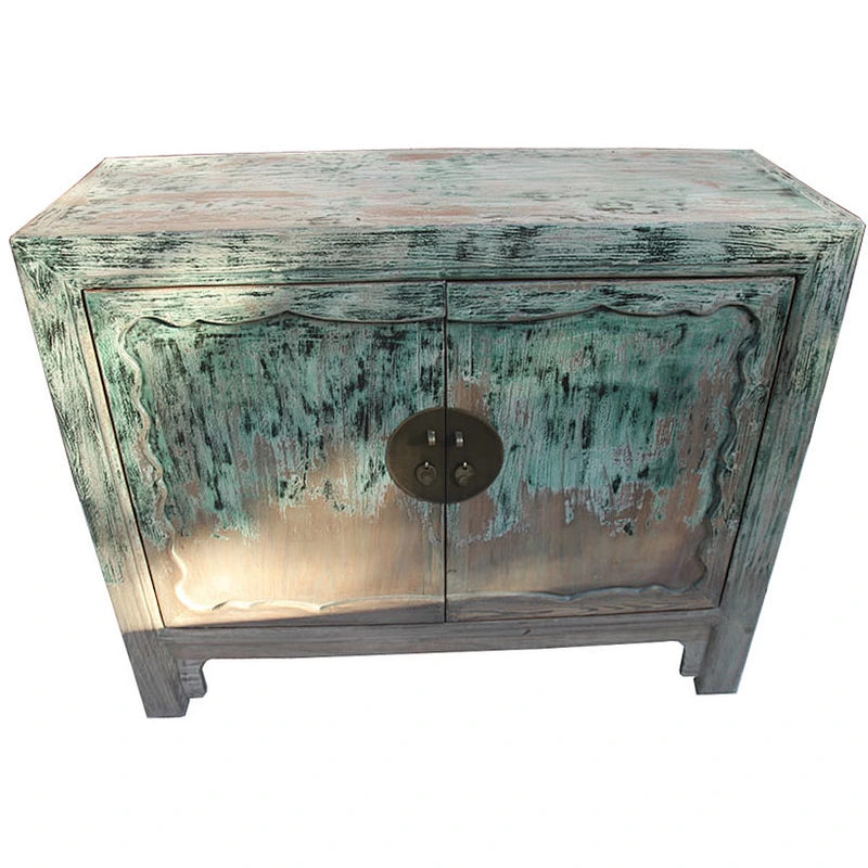 Chinese antique furniture wood nightstand, Beside cabinet.