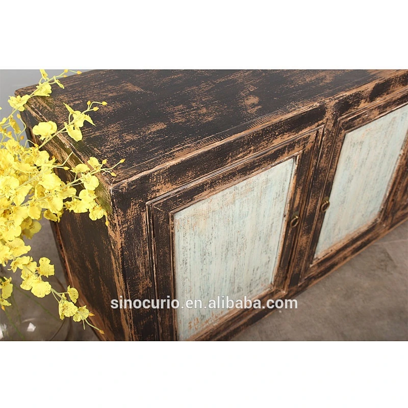 Chinese antique ming style furniture wholesale vintage rustic shabby chic cabinet