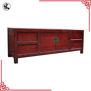 hot sell design antique old wooden TV console stands cabinet